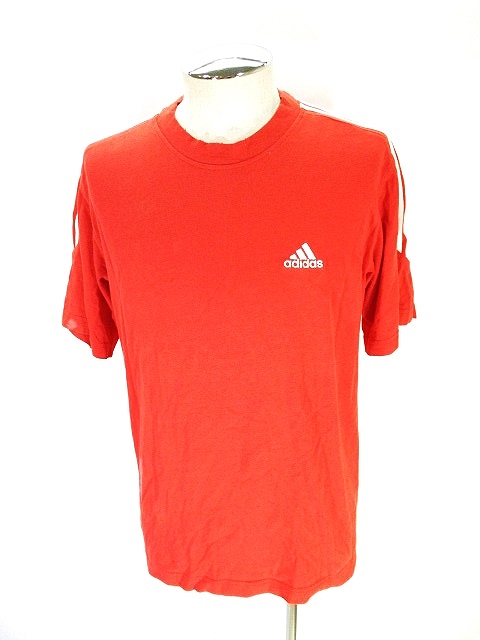 アディダス Adidas Tシャツ カットソー 半袖 ワンポイント 赤 レッド S 国内正規 メンズ 146 ベクトルパーク