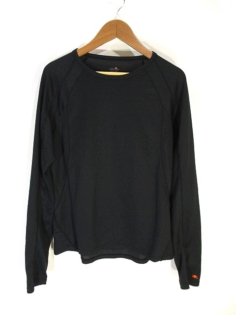 エレッセ Ellesse Tシャツ カットソー シャツ スポーツ ウェア テニス ワンポイント ブラック 黒 レディース 146 ベクトルパーク