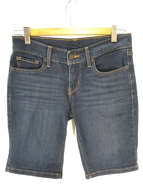 リーバイス Levi S 美品 デニム ハーフ パンツ ショート 24 インディゴ ネイビー レディース 146 ベクトルパーク