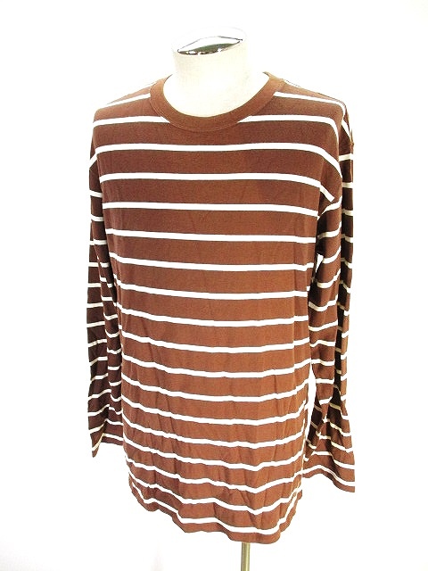 ソフネット Sophnet Tシャツ カットソー 長袖 ボーダー 茶 ブラウン L メンズ 146 ベクトルパーク ソフネット Sophnet Tシャツ カットソー 長袖 ボーダー 茶 ブラウン L メンズ 146 ベクトルパーク