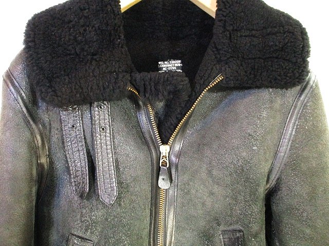 アヴィレックス AVIREX B-3 ムートン フライト ジャケット レザー 黒