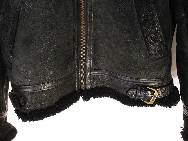 アヴィレックス AVIREX B-3 ムートン フライト ジャケット レザー 黒