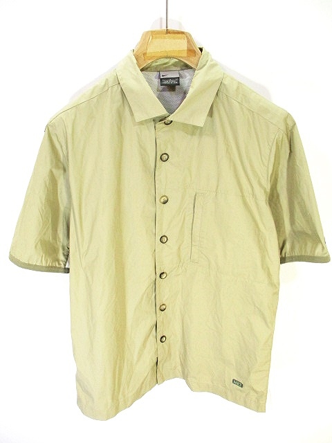 ナイキ Nike カジュアル シャツ 半袖 裏メッシュ ベージュ L 国内正規 メンズ 146 ベクトルパーク