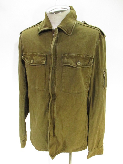 ラウンジリザード Lounge Lizard ミリタリー ジャケット エポーレット ジップアップ 綿100 カーキ 3 Jj メンズ 146 ベクトルパーク