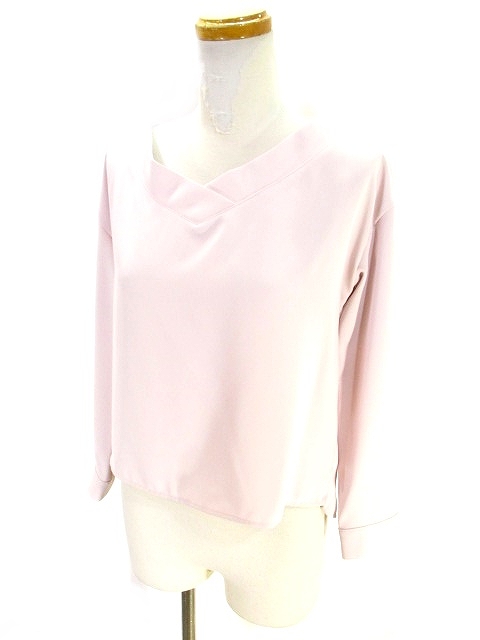 リミットレスラグジュアリー Limitless Luxury カットソー 長袖 Vネック 無地 紫 パープル F レディース 146 ベクトルパーク