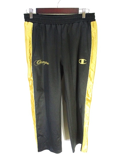 チャンピオン Champion ジャージ トレーニング パンツ スポーツ 黒 金色 ブラック ゴールド L メンズ 146 ベクトルパーク