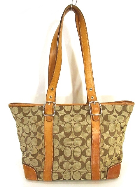 コーチ COACH 6042 シグネチャー トート ハンド ショルダー バッグ 
