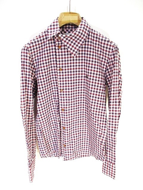 Vivienne Westwood 長袖シャツ 44 ピンク系チェック ヴィヴィアンウエストウッドマン Vivienne Westwood MAN 美品