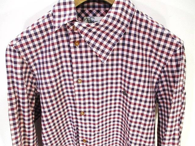 Vivienne Westwood 長袖シャツ 44 ピンク系チェック ヴィヴィアンウエストウッドマン Vivienne Westwood MAN 美品