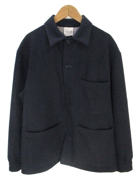 ダントン Danton スタンドカラー ジャケット 無地 紺 ネイビー 42 メンズ 146 ベクトルパーク