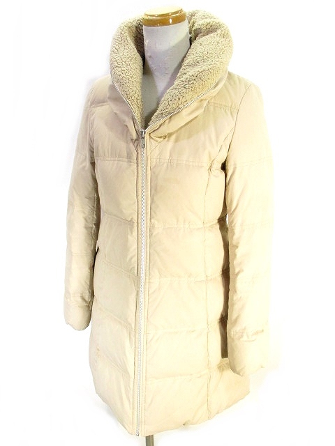 ミッシュマッシュ Misch Masch ショールカラー ダウン コート ジャケット ベージュ 38 レディース 146 ベクトルパーク