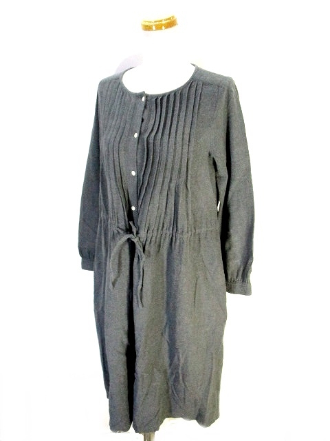 スタディオクリップ Studio Clip ワンピース 長袖 ロング マキシ丈 無地 グレー レディース 146 ベクトルパーク