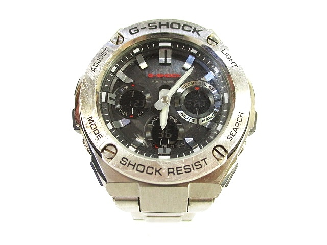 ジーショック G Shock 腕時計 ウォッチ Gスチール Gst W110d 1ajf 電波ソーラー ステンレス デジタル アナログ シルバー メンズ 146 ベクトルパーク