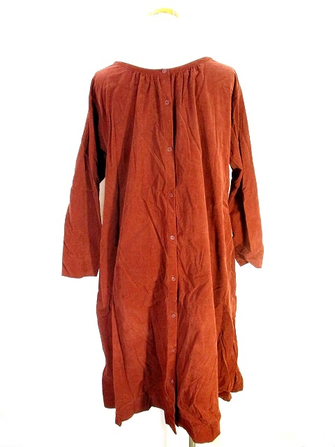 スタディオクリップ Studio Clip ワンピース 長袖 ロング マキシ丈 綿100 赤茶 M レディース 146 ベクトルパーク