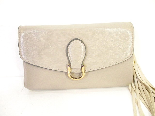 オペークドットクリップ Opaque Clip 美品 クラッチ セカンド バッグ ポーチ フェイクレザー ダークベージュ レディース 146 ベクトルパーク