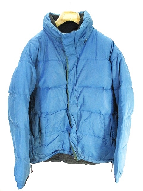 ギャップ GAP ダウン ジャケット ナイロン 無地 裏フリース 青 ブルー 