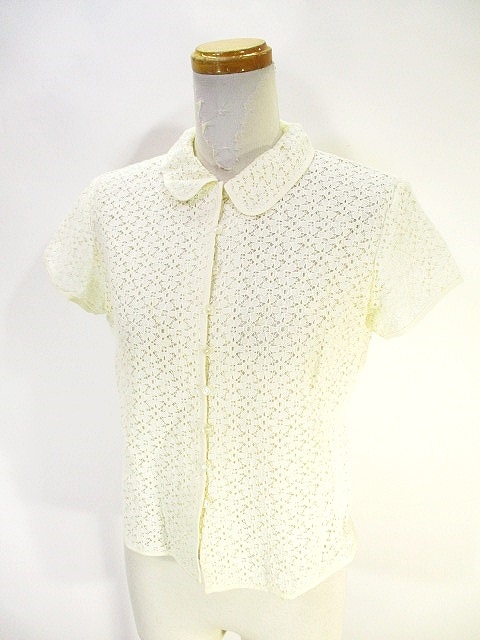 ロイスクレヨン Lois Crayon 総レース シャツ ブラウス 半袖 白 ホワイト M レディース 146 ベクトルパーク ロイスクレヨン Lois Crayon 総レース シャツ ブラウス 半袖 白 ホワイト M レディース 146 ベクトルパーク