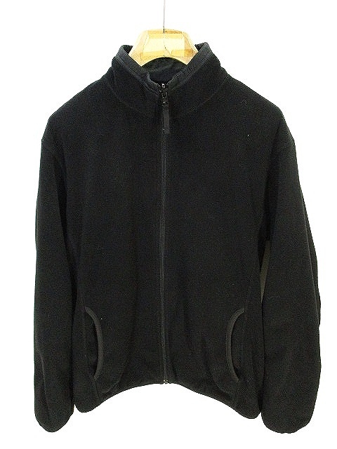 ユニクロ Uniqlo フリース リバーシブル ジャケット 無地 ジップアップ 黒 ブラック M メンズ 146 ベクトルパーク