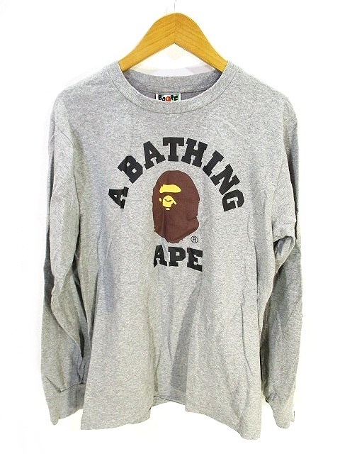 アベイシングエイプ A BATHING APE 美品 Tシャツ カットソー 長袖 
