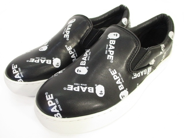 アベイシングエイプ A BATHING APE 美品 スリッポン シューズ 