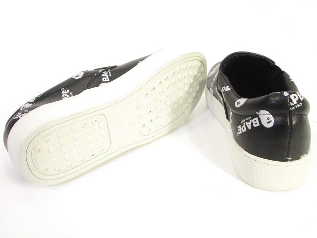 アベイシングエイプ A BATHING APE 美品 スリッポン シューズ 