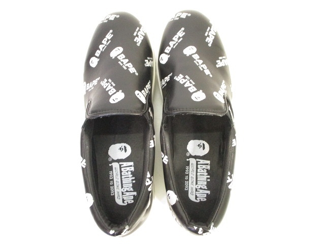 アベイシングエイプ A BATHING APE 美品 スリッポン シューズ 