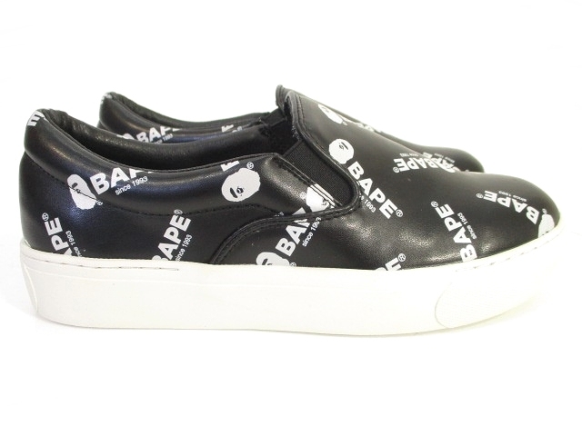 アベイシングエイプ A BATHING APE 美品 スリッポン シューズ 