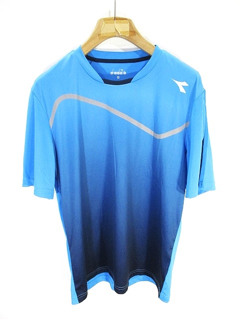 ディアドラ Diadora Tシャツ カットソー 半袖 プリント スポーツ メッシュ 青 紺 ブルー ネイビー L メンズ 146 ベクトルパーク ディアドラ Diadora Tシャツ カットソー 半袖 プリント スポーツ メッシュ 青 紺 ブルー ネイビー L メンズ 146 ベクトルパーク