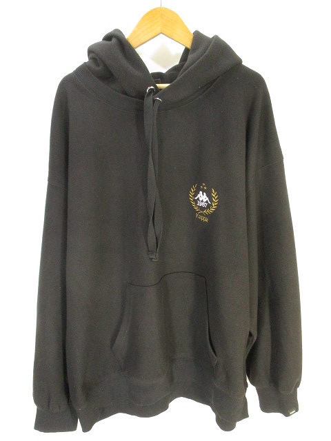 ジーユー Gu Xkappa ニット メルトン パーカー プルオーバー ロゴ ワンポイント 黒 ブラック Xxl Zx メンズ 146 ベクトルパーク