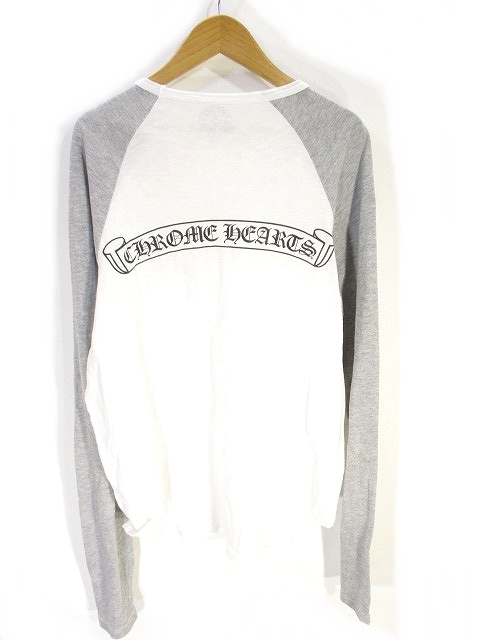 クロムハーツ CHROME HEARTS ラグラン Tシャツ 長袖 プリント ホワイト 