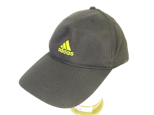 アディダス adidas キャップ 帽子 メッシュ ロゴ 黒 ブラック 62