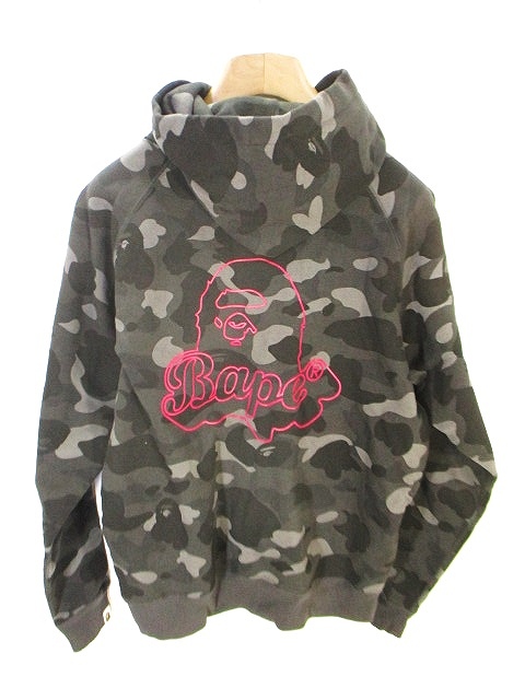 bape ape エイプ　パーカー　カモフラ　スウェット アベイシングエイプ A BATHING APE スウェット パーカー Bape プリント