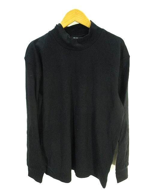 ユニクロ Uniqlo Tシャツ カットソー 長袖 タートルネック 無地 黒 ブラック L メンズ 146 ベクトルパーク