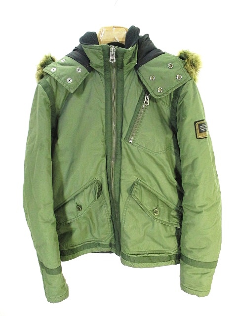 ディーゼル DIESEL ナイロン ジャケット ブルゾン 中綿 フェイクファー 