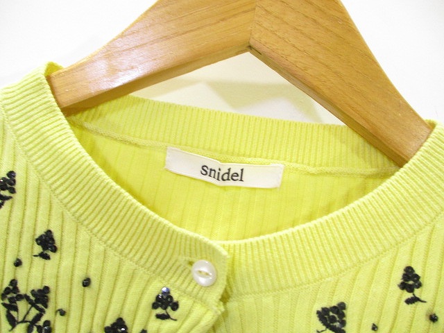 スナイデル snidel ニット リブ カーディガン 長袖 スパンコール スナイデル snidel ニット リブ カーディガン 長袖 スパンコール