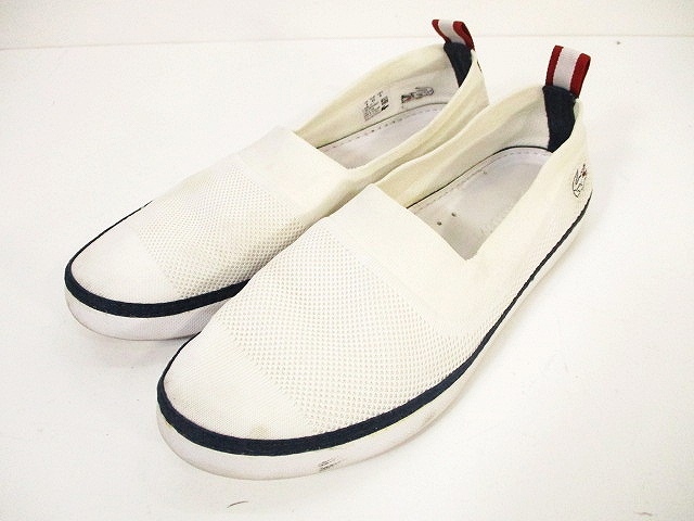 ラコステ Lacoste スリッポン 靴 刺繍 白ワニ 白 ホワイト Eur 42 Zx メンズ 146 ベクトルパーク