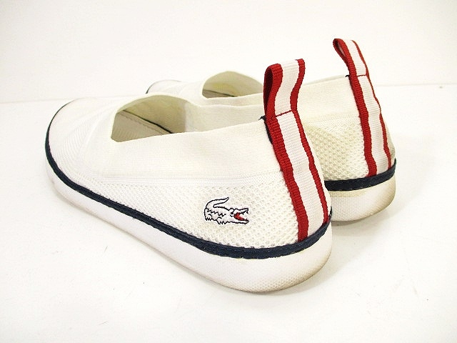ラコステ Lacoste スリッポン 靴 刺繍 白ワニ 白 ホワイト Eur 42 Zx メンズ 146 ベクトルパーク