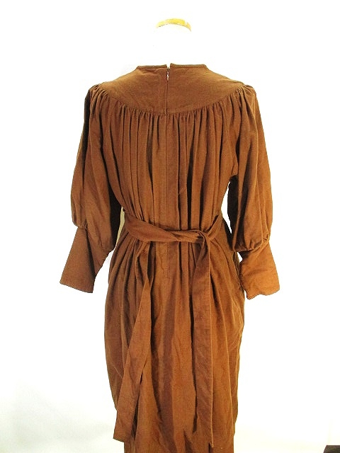 ストリートオルガン STREET ORGAN ワンピース 長袖 部分レース ベロア  