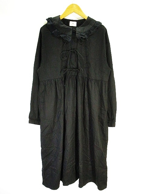 メリージェニー Merry Jenny ワンピース ロング 長袖 無地 ブラック 黒 F レディース 146 ベクトルパーク