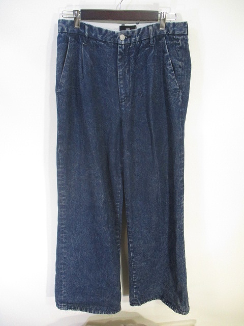 ハレ HARE デニム ワイドパンツ ロング ジッパーフライ インディゴ S