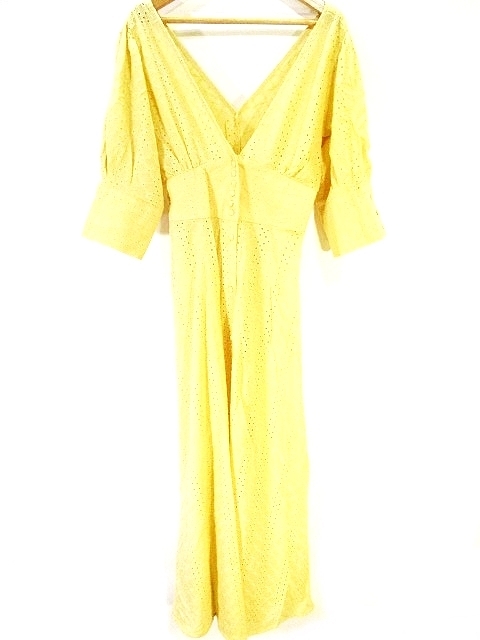 フーズフーチコ Who S Who Chico ワンピース ロング Vネック 5分袖 刺繍 F レディース 146 ベクトルパーク