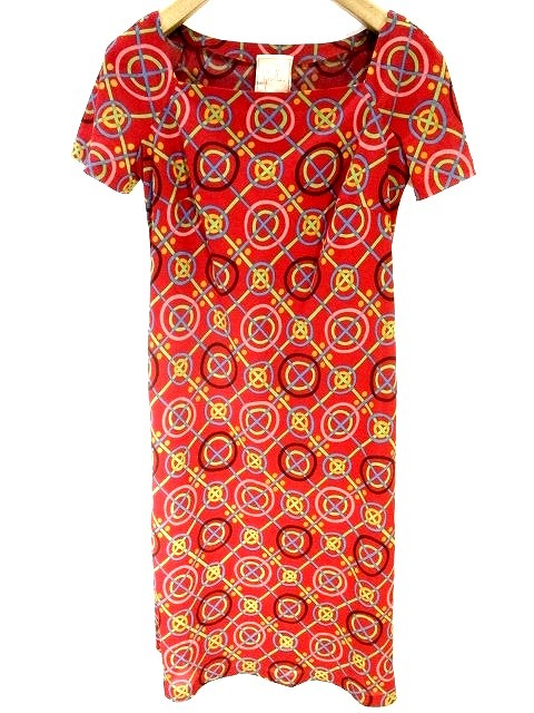 シビラ Sybilla ワンピース 半袖 ロング 総柄 赤 レッド M レディース 146 ベクトルパーク