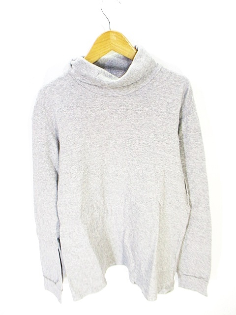 ユニクロ Uniqlo Tシャツ カットソー 長袖 タートルネック 無地 灰色 グレー M メンズ 146 ベクトルパーク