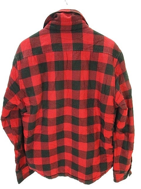 ユニクロ Uniqlo 裏ボア ネル シャツ 長袖 チェック レッド ブラック S メンズ 146 ベクトルパーク