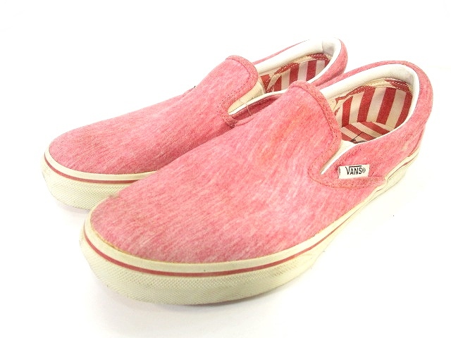 バンズ Vans スリッポン スニーカー キャンバス 赤 レッド 25 5 メンズ 146 ベクトルパーク