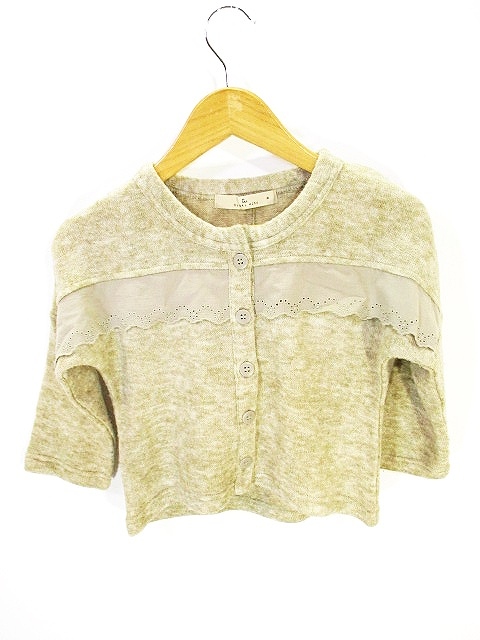 グローバルワーク Global Work ニット カーディガン 長袖 レース ベージュ M キッズ 146 ベクトルパーク