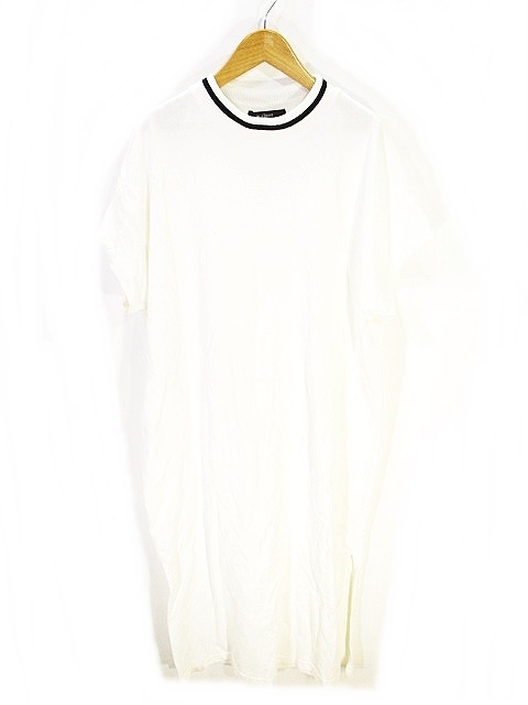 ダブルクローゼット W Closet 半袖 ワンピース ロング マキシ丈 白 黒 ホワイト ブラック M レディース 146 ベクトルパーク