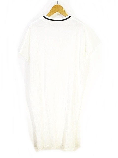 ダブルクローゼット W Closet 半袖 ワンピース ロング マキシ丈 白 黒 ホワイト ブラック M レディース 146 ベクトルパーク