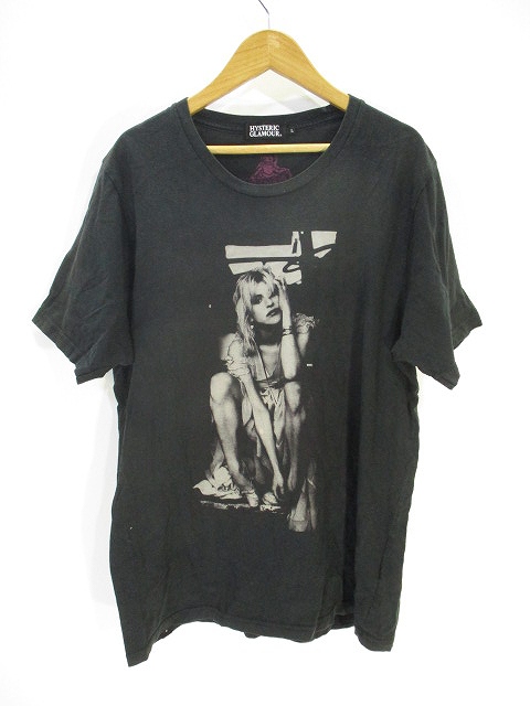 ヒステリックグラマー プリント 半袖 カットソー L ホワイト Tシャツ