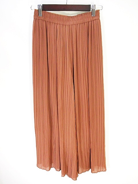 ユニクロ Uniqlo ロング プリーツ ワイド パンツ ウエスト ゴム ピンク ベージュ M レディース 146 ベクトルパーク